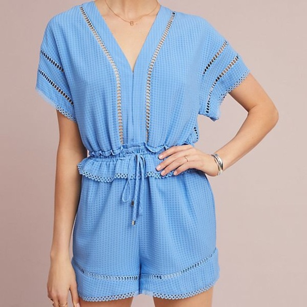 Anthropologie Cassie paperbag waisted romper